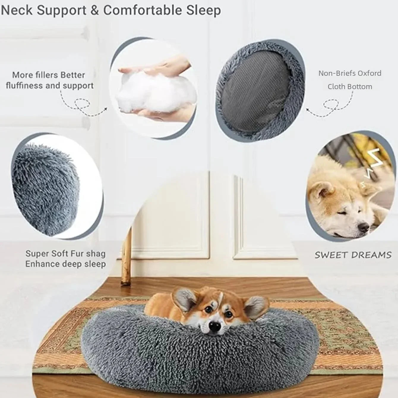 Furry's Round Pet Bed